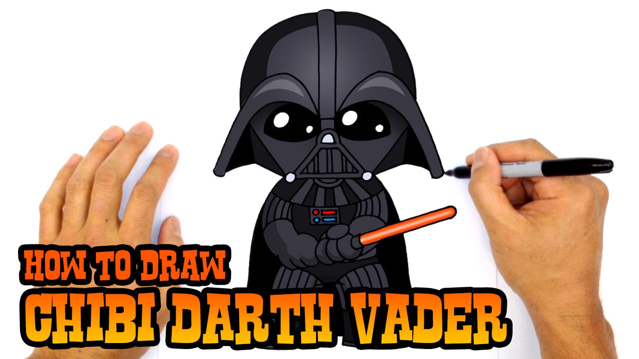 How to Draw Chibi Darth Vader | Star Wars - Chibi Characters - C4K ACADEMY